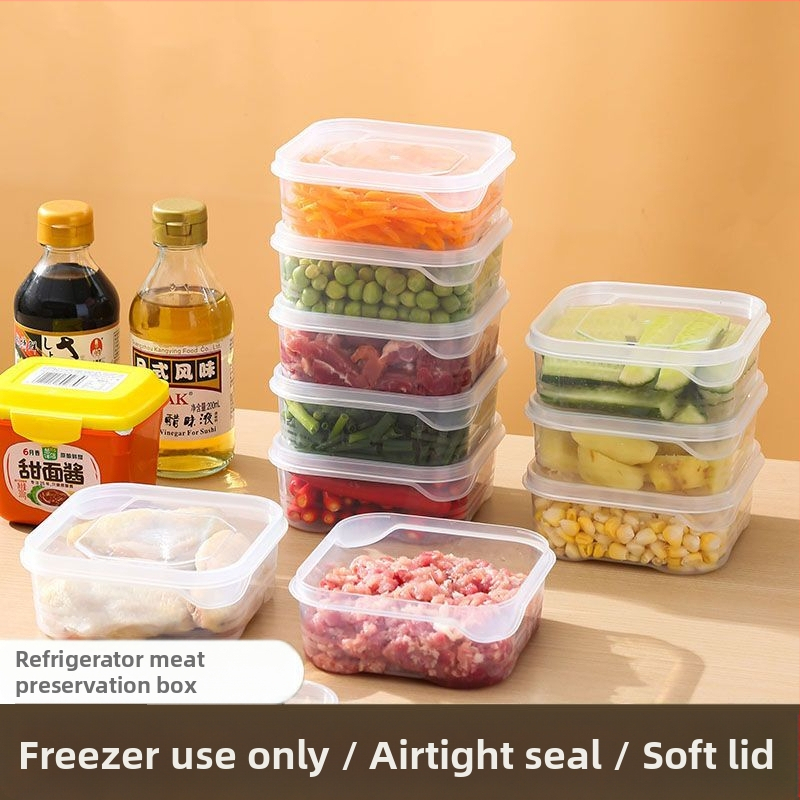 Šaldytuvo šaldytos mėsos laikymo dėžė, maisto produktų laikymo skyrius, sandari dėžutė, šaldiklio pakuotė, šviežios mėsos laikymo dėžė platinimui