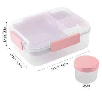 Μεγάλο δοχείο μεσημεριανού γεύματος διπλού διαμερίσματος μπορεί να τοποθετηθεί στο φούρνο μικροκυμάτων, σε κουτί μεσημεριανού γεύματος για φοιτητές, σε κουτί μεσημεριανού γεύματος για ενήλικες, σε κουτί φρέσκιας διατήρησης