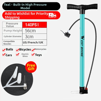 „West Rider“ aukšto slėgio siurblys kalnų dviračiui, nešiojamam automobiliui, krepšiniui, akumuliatoriui, automobiliui, motociklui, siurbliui
