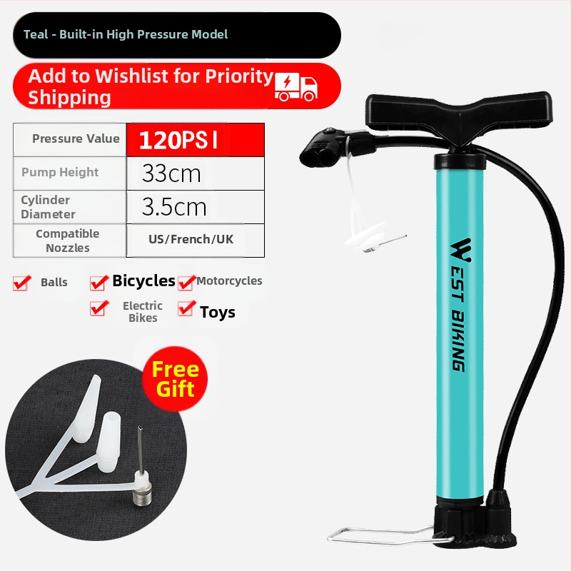 „West Rider“ aukšto slėgio siurblys kalnų dviračiui, nešiojamam automobiliui, krepšiniui, akumuliatoriui, automobiliui, motociklui, siurbliui