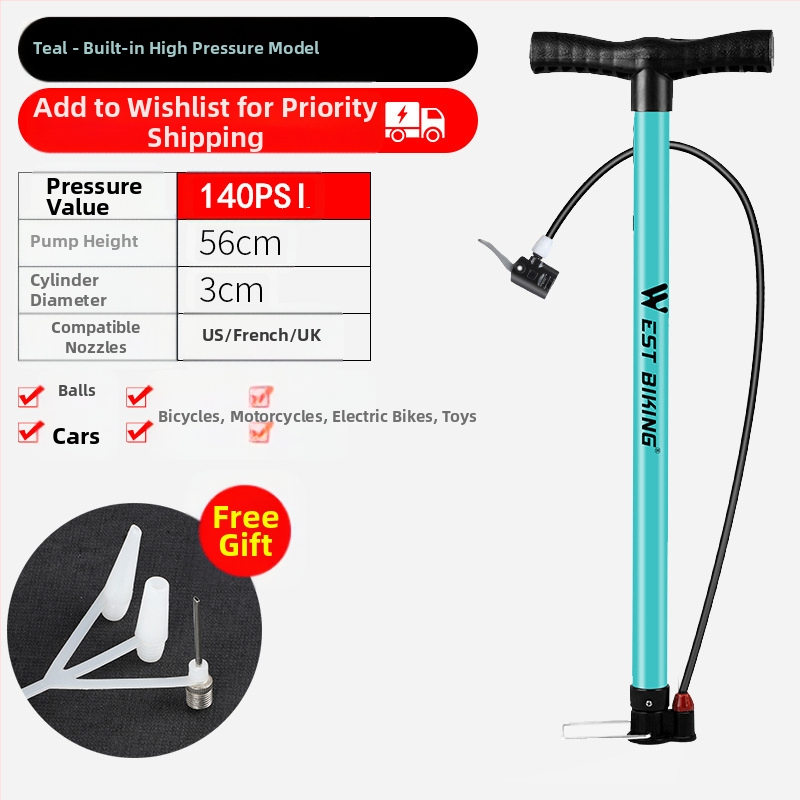 „West Rider“ aukšto slėgio siurblys kalnų dviračiui, nešiojamam automobiliui, krepšiniui, akumuliatoriui, automobiliui, motociklui, siurbliui