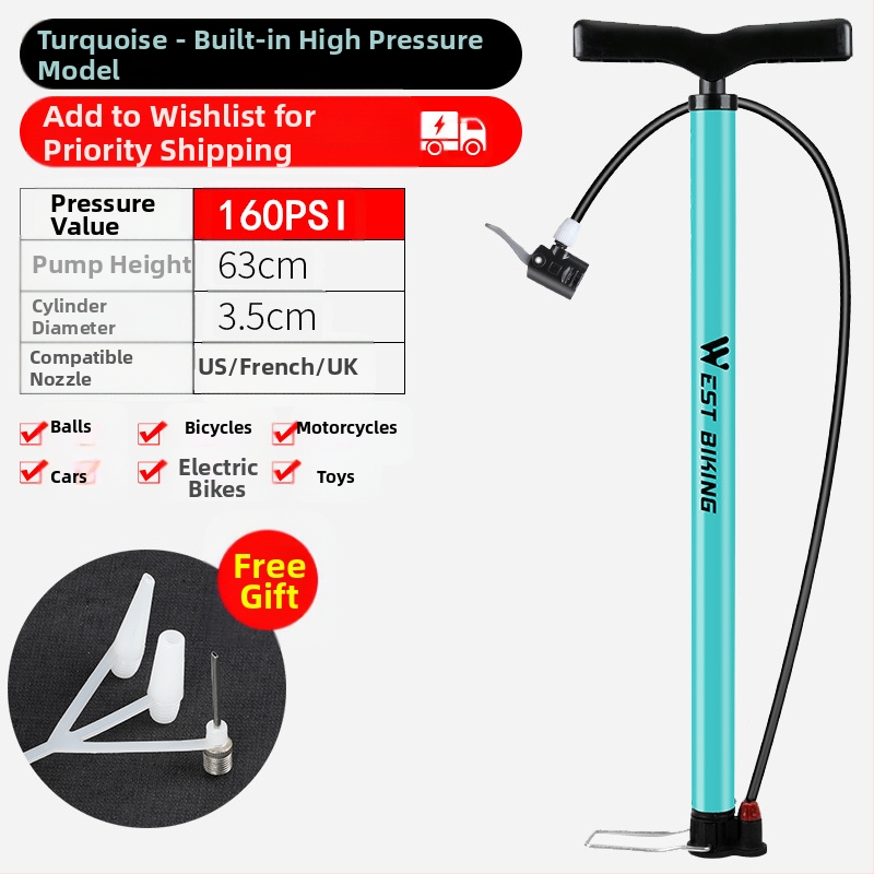 „West Rider“ aukšto slėgio siurblys kalnų dviračiui, nešiojamam automobiliui, krepšiniui, akumuliatoriui, automobiliui, motociklui, siurbliui