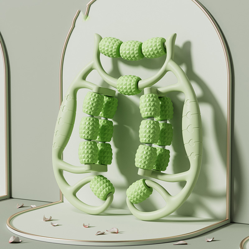 18-rattaline lahja jala artefaktirõnga klamber jalamassaaži rullrullik lihaste venitusmassaaž