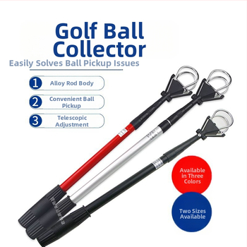 Golfipallide korjaja, viieosaline sissetõmmatav pallide korjaja, alumiiniumisulamist võlliga golfiväljaku tarvikud, 3 värvi