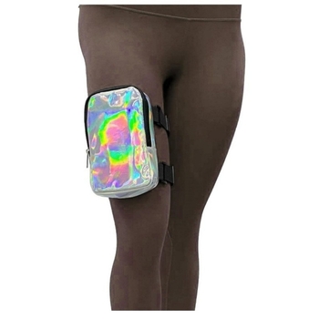 Amazon Nou Holografic Coapsă Bag Femei Picior Curea În Aer Liber Talie Bag Carnival Drumeții Talie Bag Reglabil