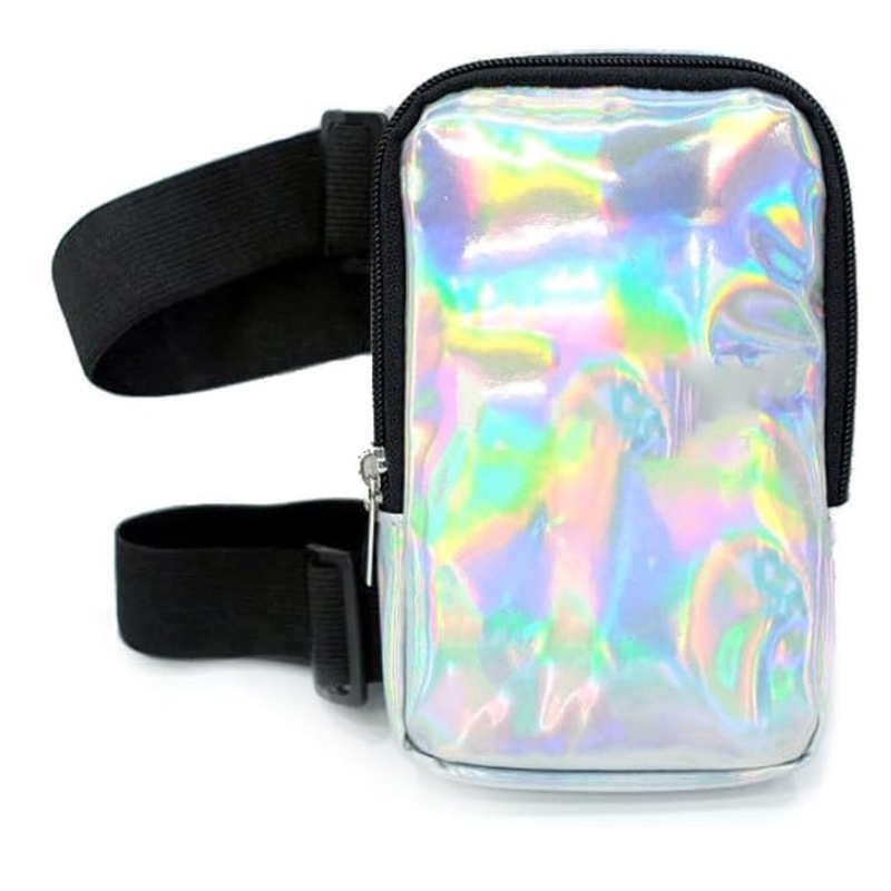 Amazon Nou Holografic Coapsă Bag Femei Picior Curea În Aer Liber Talie Bag Carnival Drumeții Talie Bag Reglabil