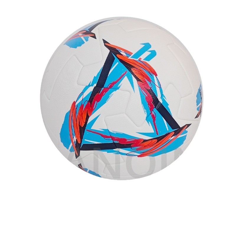 Naujas Nr. 5 futbolo sprogimui atsparus dilimui atsparus PU besiūlis terminio sujungimo suaugusiųjų studentų žaidimo treniruočių kamuolys, didmeninė prekyba sandėlyje