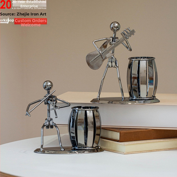 Rankų darbo kaltinio geležies rašiklio laikiklis, rankų darbo, namų dekoracijos, svetainės stalviršis, sandėlyje, didmeninė prekyba