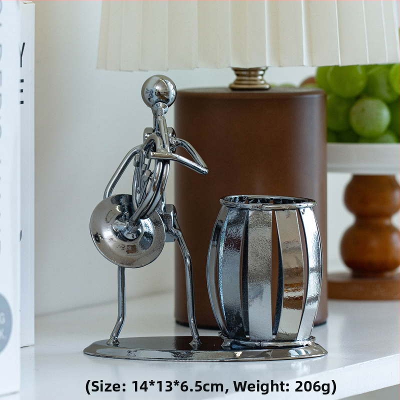 Rankų darbo kaltinio geležies rašiklio laikiklis, rankų darbo, namų dekoracijos, svetainės stalviršis, sandėlyje, didmeninė prekyba