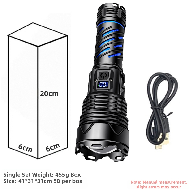 Piiriüleselt müüdavad alumiiniumisulamist taskulampide tootjad hulgimüügis multifunktsionaalne suure luumeniga laadiv välistingimustes kasutatav tugeva valgusega LED-taskulamp