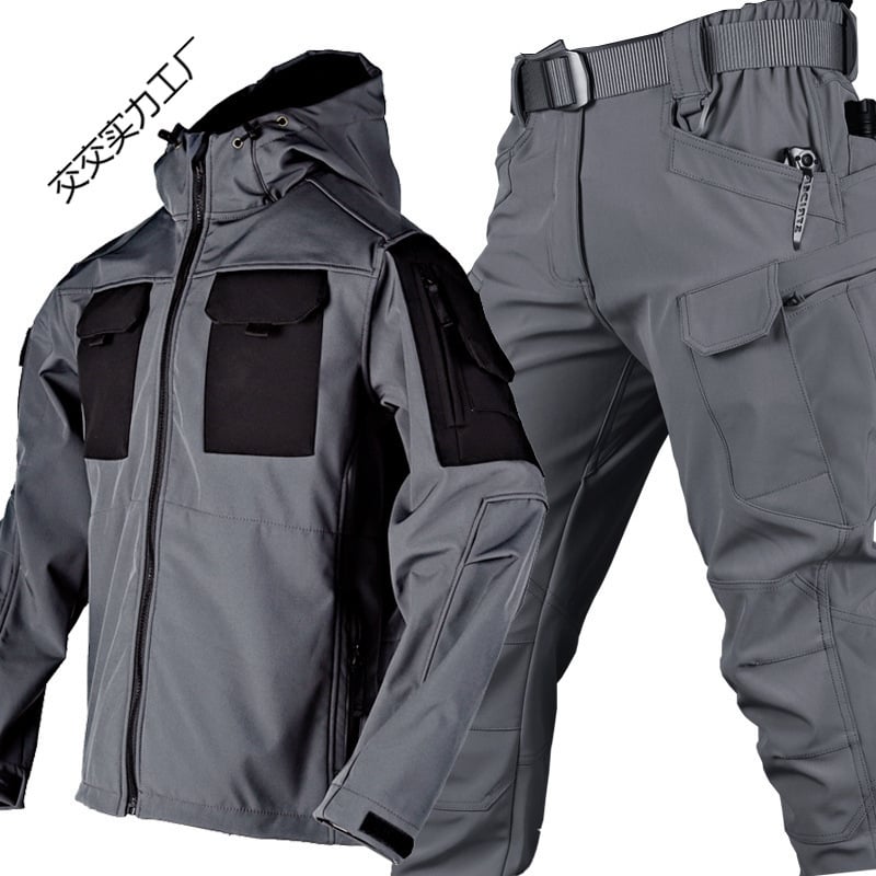 Scarabs Outdoor Tactical Soft Shell Jacket Ανδρικό Φθινοπωρινό και Χειμερινό Πολυλειτουργικό Φόρεμα Καμουφλάζ με επένδυση από φλις, Πυκνό, Ζεστό