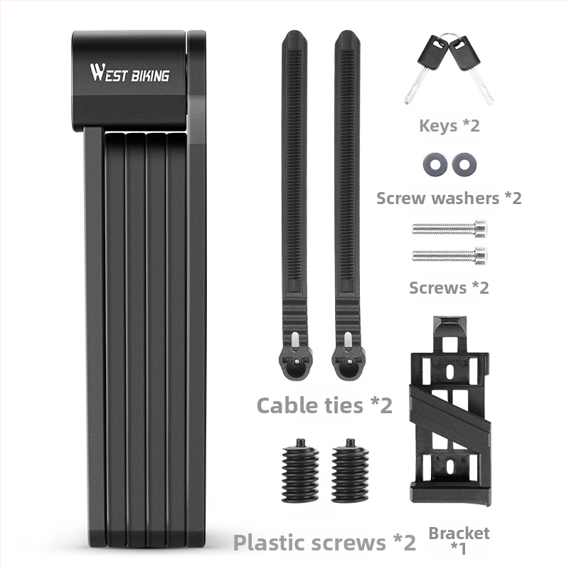 Vakarų motociklininko kalnų dviračio užraktas dviračio sulankstoma spyna kelio automobilio užraktas motociklo elektrinio automobilio užraktas apsaugos nuo vagystės įranga