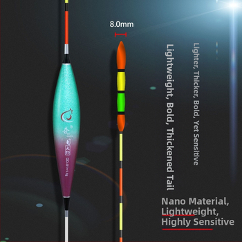 Didelės raiškos, ryškus, akį traukiantis nano plūduras, ryškus trumparegystės efektas, uodegos formos plūduras, karpių žvejybai, didelio jautrumo, didelių žuvų plūduras, plaukiojimui, slidus žuvų plūduras.