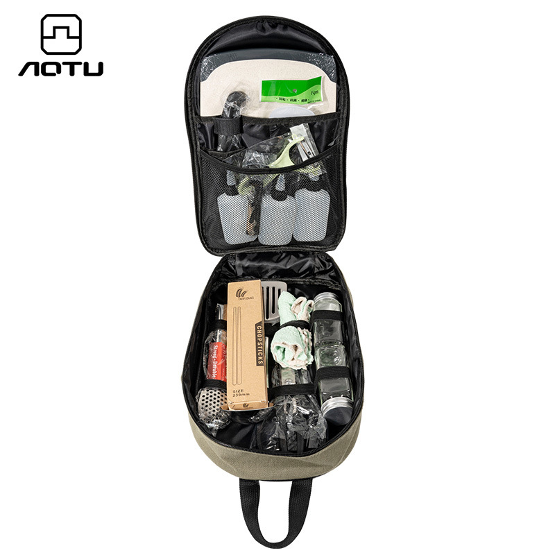 Välistingimustes kasutatavate söögiriistade ja köögitarvete komplekt, telkimisvarustus, kaasaskantav hoiukott, köögitarbed, lauanõud, pikniku- ja telkimiskott, tühi kott