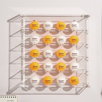 Διασυνοριακό διαφανές επιτοίχιο ακρυλικό κουτί αποθήκευσης συλλογής γκολφ, πορώδες κουτί αποθήκευσης μπάλας