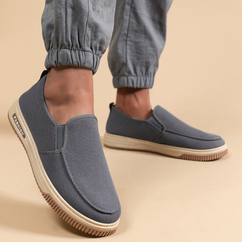 Vīriešu apavi ar audekla apaviem, pavasara jauni vīriešu ikdienas apavi, moderni, ērti, elpojoši, mīkstas zoles, slinki auduma apavi