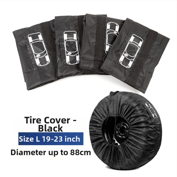 Трансгранична гореща разпродажба, калъф за гума от 190T полиестер и тафта, калъф за резервна гума за кола, чанта за съхранение на зимни гуми, защитен калъф за колело