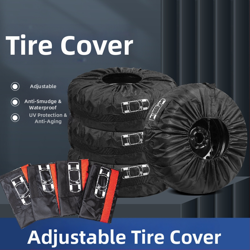 Трансгранична гореща разпродажба, калъф за гума от 190T полиестер и тафта, калъф за резервна гума за кола, чанта за съхранение на зимни гуми, защитен калъф за колело