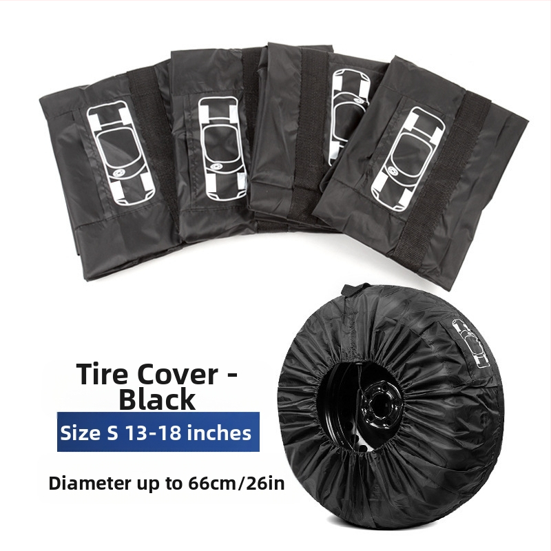 Трансгранична гореща разпродажба, калъф за гума от 190T полиестер и тафта, калъф за резервна гума за кола, чанта за съхранение на зимни гуми, защитен калъф за колело