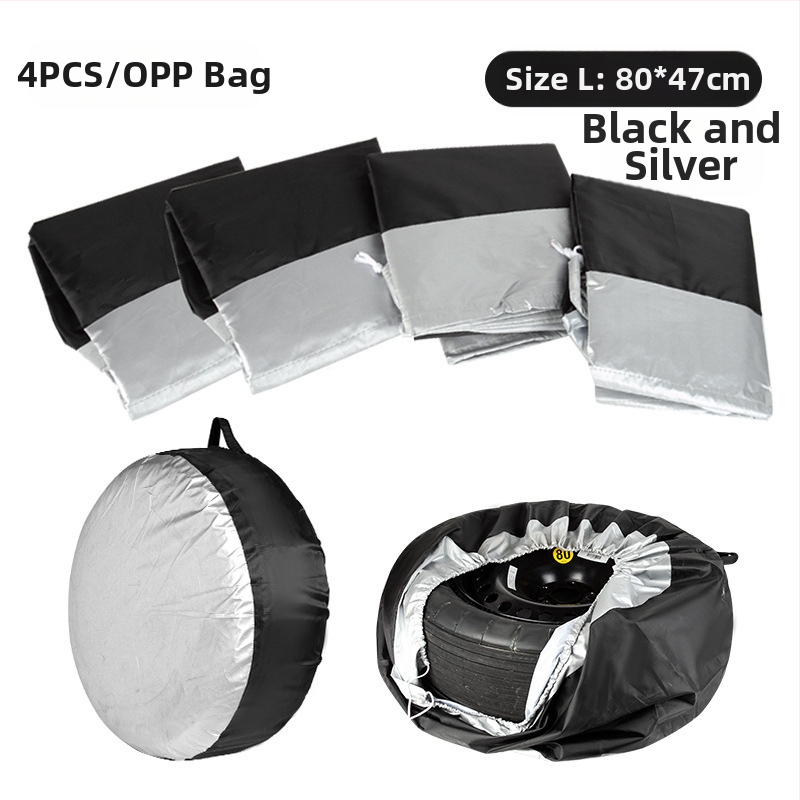 Трансгранична гореща разпродажба, калъф за гума от 190T полиестер и тафта, калъф за резервна гума за кола, чанта за съхранение на зимни гуми, защитен калъф за колело