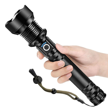 Φακός Xhp70 με ισχυρό φως για διασυνοριακή χρήση, φακός LED πολλαπλών λειτουργιών με ζουμ, μεγάλη διάρκεια ζωής μπαταρίας, εξαιρετικά φωτεινός φακός υψηλής ισχύος για εξωτερικούς χώρους