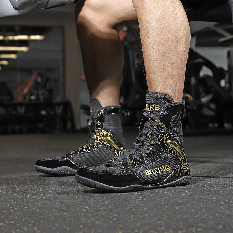 Bokso bateliai vyrams ir moterims, aukšti viršutiniai kovos bateliai, specialūs bateliai, skirti fitnesui patalpose, imtynių bateliai, profesionalūs laisvosios kovos bateliai.