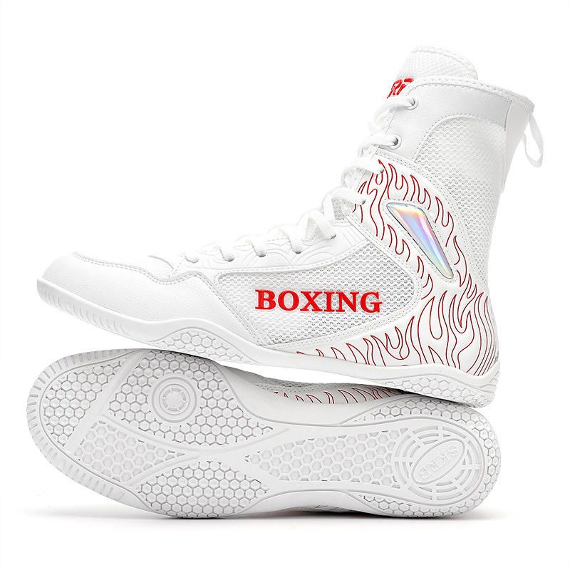 Bokso bateliai vyrams ir moterims, aukšti viršutiniai kovos bateliai, specialūs bateliai, skirti fitnesui patalpose, imtynių bateliai, profesionalūs laisvosios kovos bateliai.