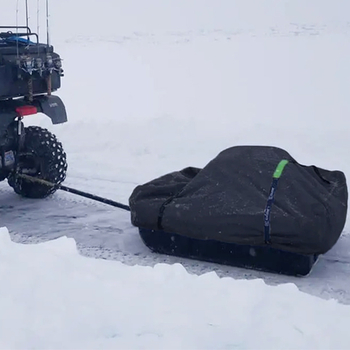 Naujas tarpvalstybinis rogių uždangalas nuo sniego, lauko poledinės žūklės rogių uždangalas, apsauginis rogių automobilio uždangalas, rogių uždangalas poledinei žūklei.