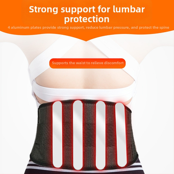 Колан за поддръжка на талията на едро, дишащ, разширен колан за поддръжка на талията, стоманена плоча, подвижен колан за поддръжка на талията