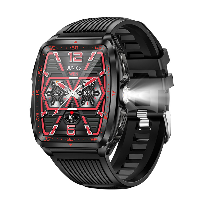 Трансграничен KT83 смарт часовник Bluetooth разговори музика здраве сън наблюдение силна светлина смарт часовник