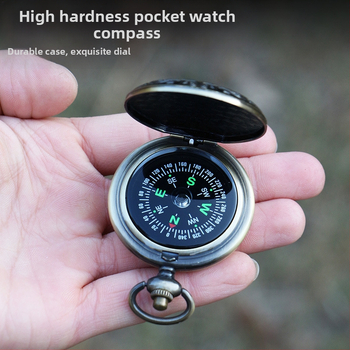 Lauko kompaso kišeninis laikrodis, didelio tikslumo daugiafunkcis studentų tikslus vandeniui atsparus sportinis automobilis, šiaurės kompaso instrumentas