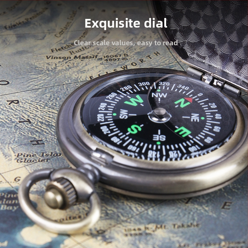 Джобен часовник за външен компас с висока прецизност, многофункционален, студентски, точен, водоустойчив, спортен автомобил, инструмент за северен компас