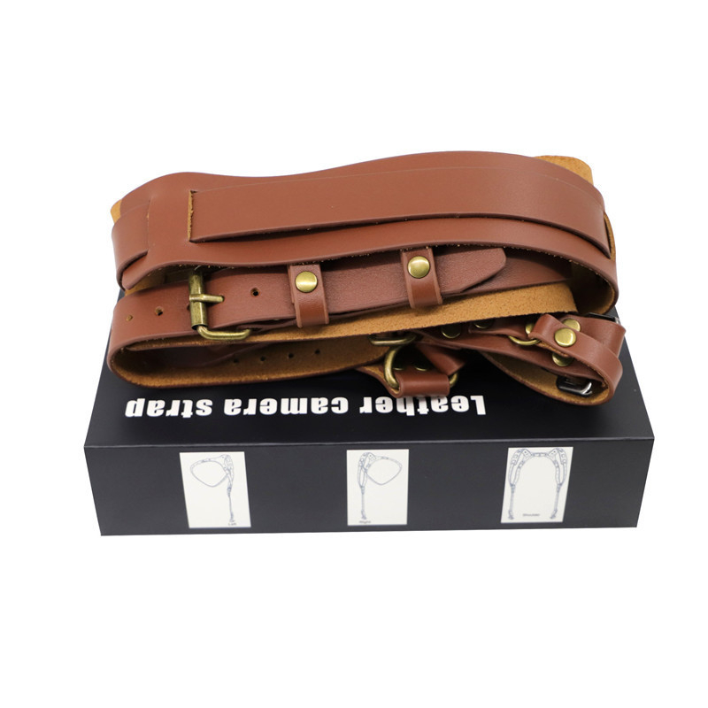 Esimese kihi lehmanahast kaamera õlarihm Digitaalsed lisatarvikud Lehmanahast ühe- ja kahekordne õlarihm Peegelkaamera universaalne õlarihm DV lisatarvikud