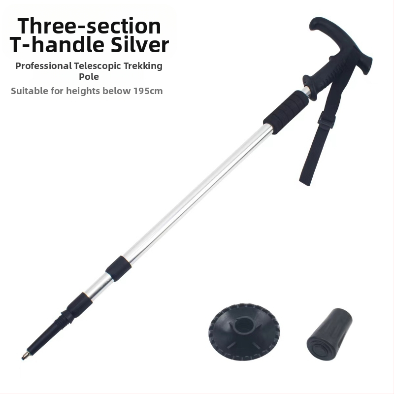 Lauko kelionių žygio lazdos, sulankstomos žygio lazdos, didmeninė prekyba aliuminio lydinio ištraukiamais trijų dalių ramentais, gamintojais