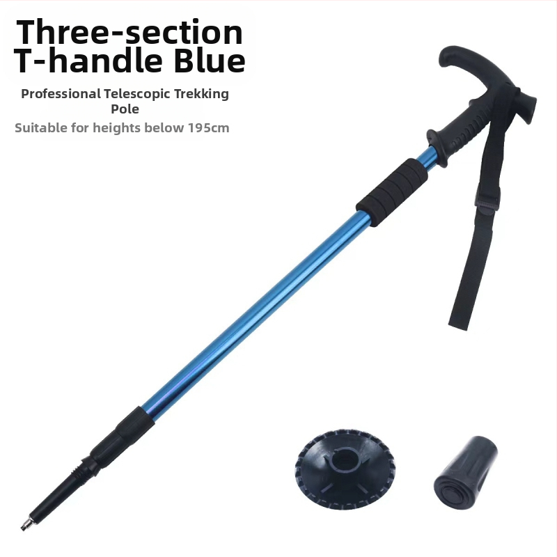 Lauko kelionių žygio lazdos, sulankstomos žygio lazdos, didmeninė prekyba aliuminio lydinio ištraukiamais trijų dalių ramentais, gamintojais