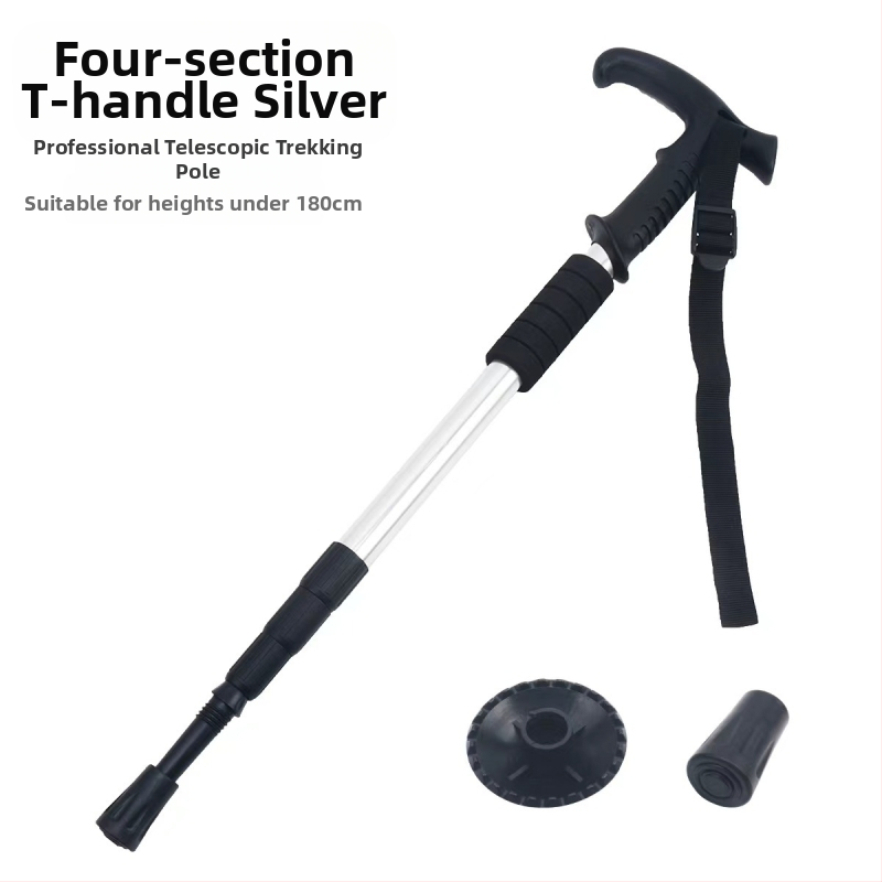 Lauko kelionių žygio lazdos, sulankstomos žygio lazdos, didmeninė prekyba aliuminio lydinio ištraukiamais trijų dalių ramentais, gamintojais