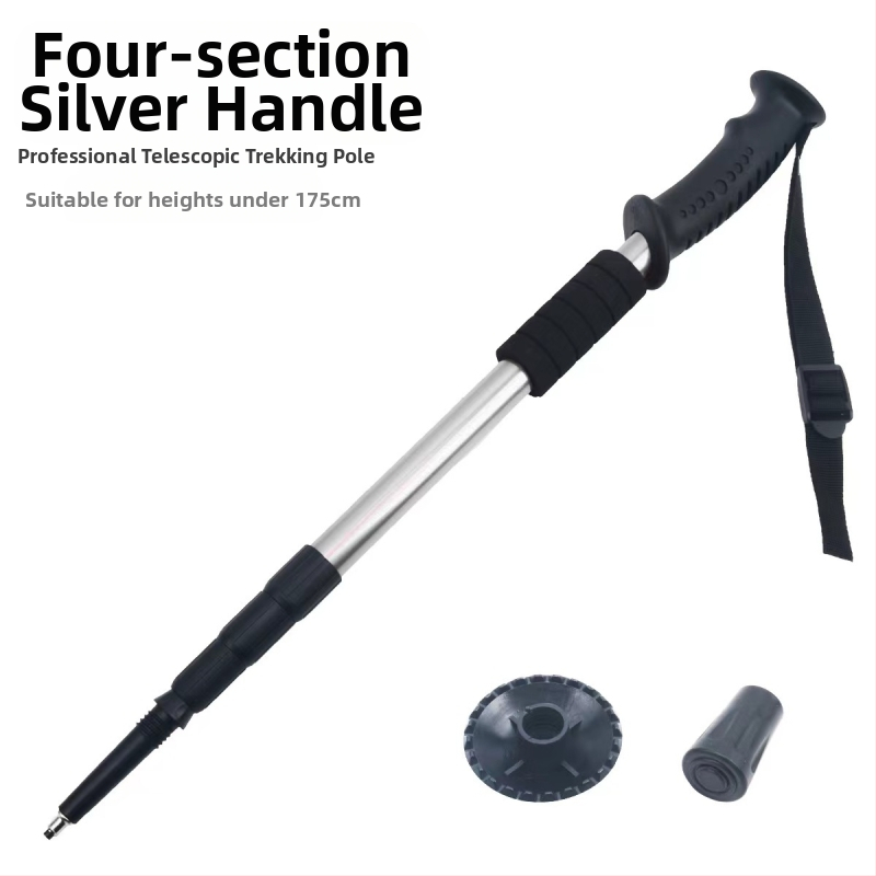 Lauko kelionių žygio lazdos, sulankstomos žygio lazdos, didmeninė prekyba aliuminio lydinio ištraukiamais trijų dalių ramentais, gamintojais