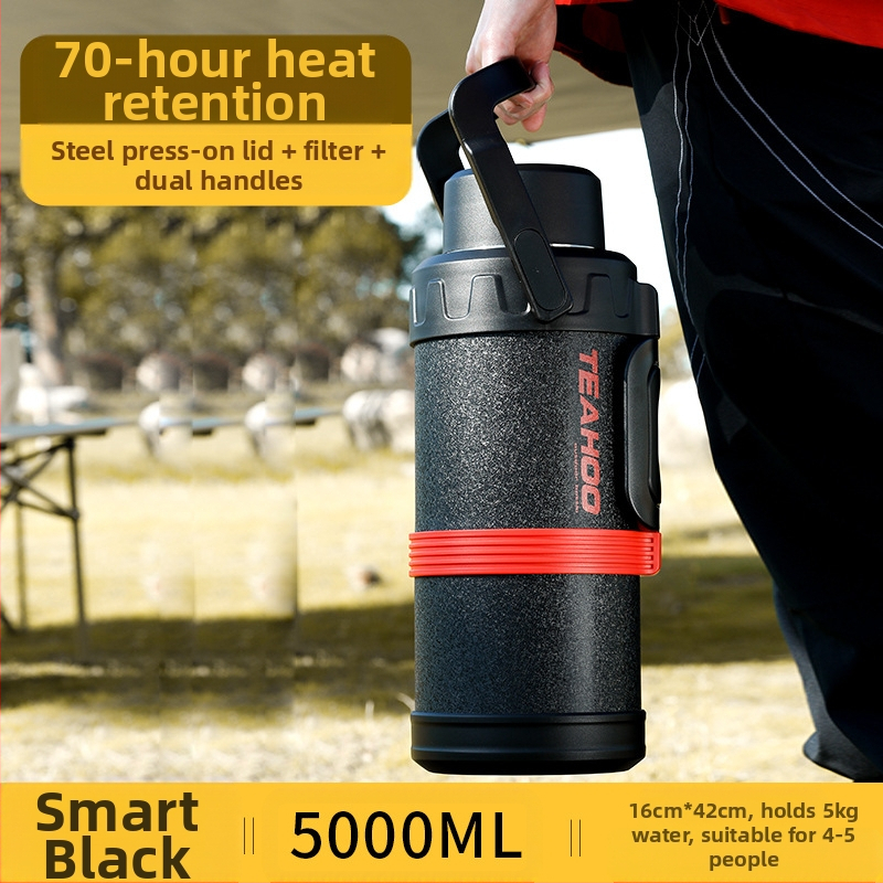 „Qihu Thermos“ didelės talpos 6 litrų termosas, nešiojamas automobilio lauko termosas, pagamintas iš 316 nerūdijančio plieno