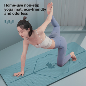 Jogos kilimėlis su nemokamu pristatymu, praplatintas, 80 cm, neslystantis, 0,6 mm jogos kilimėlis pradedantiesiems, jogos namams.