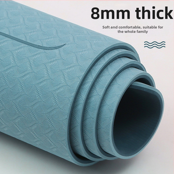 Στρώμα γιόγκα με δωρεάν αποστολή, TPE διευρυμένο 80cm, αντιολισθητικό για αρχάριους, για γυμναστική, γιόγκα στο σπίτι, 0,6mm