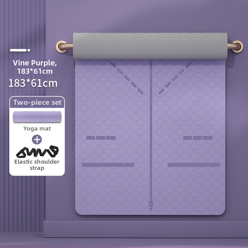 Jogos kilimėlis su nemokamu pristatymu, praplatintas, 80 cm, neslystantis, 0,6 mm jogos kilimėlis pradedantiesiems, jogos namams.