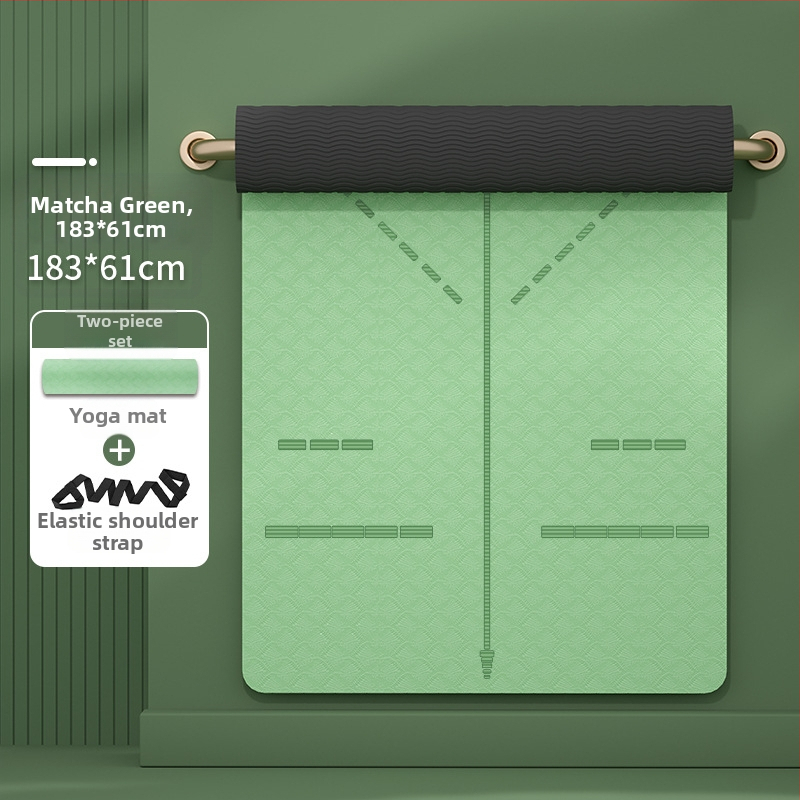 Jogos kilimėlis su nemokamu pristatymu, praplatintas, 80 cm, neslystantis, 0,6 mm jogos kilimėlis pradedantiesiems, jogos namams.