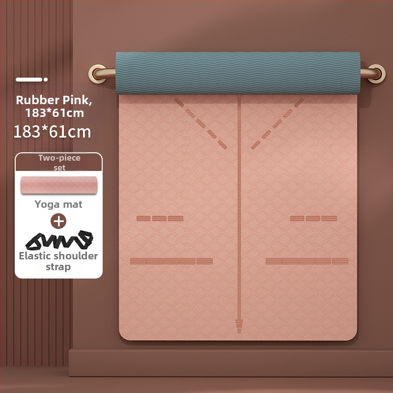 Jogos kilimėlis su nemokamu pristatymu, praplatintas, 80 cm, neslystantis, 0,6 mm jogos kilimėlis pradedantiesiems, jogos namams.