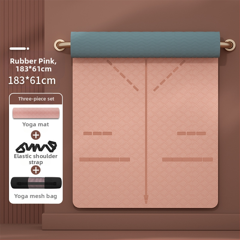 Jogos kilimėlis su nemokamu pristatymu, praplatintas, 80 cm, neslystantis, 0,6 mm jogos kilimėlis pradedantiesiems, jogos namams.