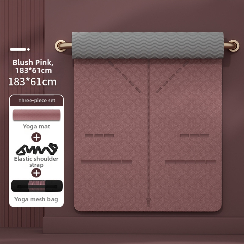 Jogos kilimėlis su nemokamu pristatymu, praplatintas, 80 cm, neslystantis, 0,6 mm jogos kilimėlis pradedantiesiems, jogos namams.