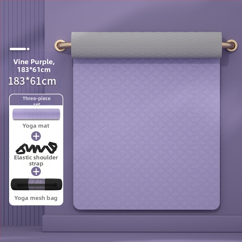 Jogos kilimėlis su nemokamu pristatymu, praplatintas, 80 cm, neslystantis, 0,6 mm jogos kilimėlis pradedantiesiems, jogos namams.