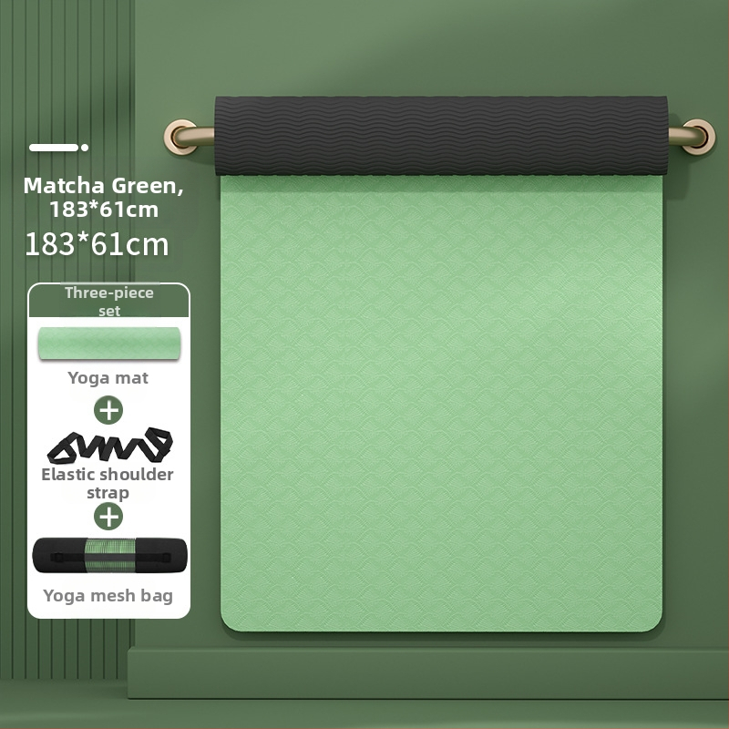 Jogos kilimėlis su nemokamu pristatymu, praplatintas, 80 cm, neslystantis, 0,6 mm jogos kilimėlis pradedantiesiems, jogos namams.