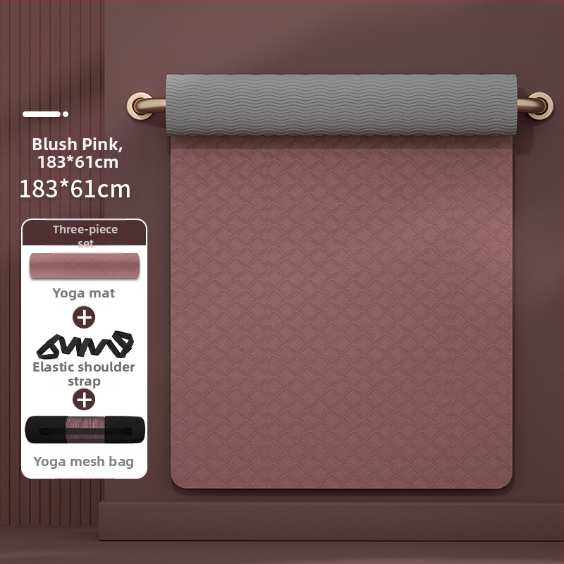 Jogos kilimėlis su nemokamu pristatymu, praplatintas, 80 cm, neslystantis, 0,6 mm jogos kilimėlis pradedantiesiems, jogos namams.