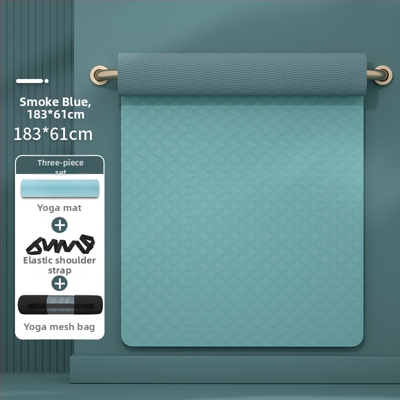 Jogos kilimėlis su nemokamu pristatymu, praplatintas, 80 cm, neslystantis, 0,6 mm jogos kilimėlis pradedantiesiems, jogos namams.