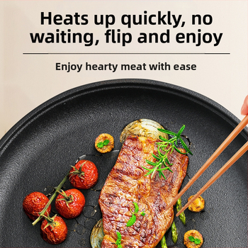 Paksendatud pannkoogipann Kahe kõrvaga malmpann Katmata pann Käeshoitav pannkook Toores malm Kodune pannkoogipann Nakkumatu pann